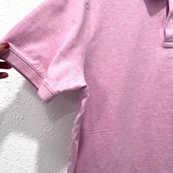 Vineyard Vines soft pink Polo Shirt with Ribbed Cuffs Large - Picture 6 of 7